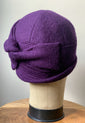 Purple Wool "Sasha" Cloche Hat