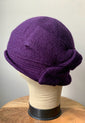 Purple Wool "Sasha" Cloche Hat
